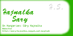 hajnalka sary business card